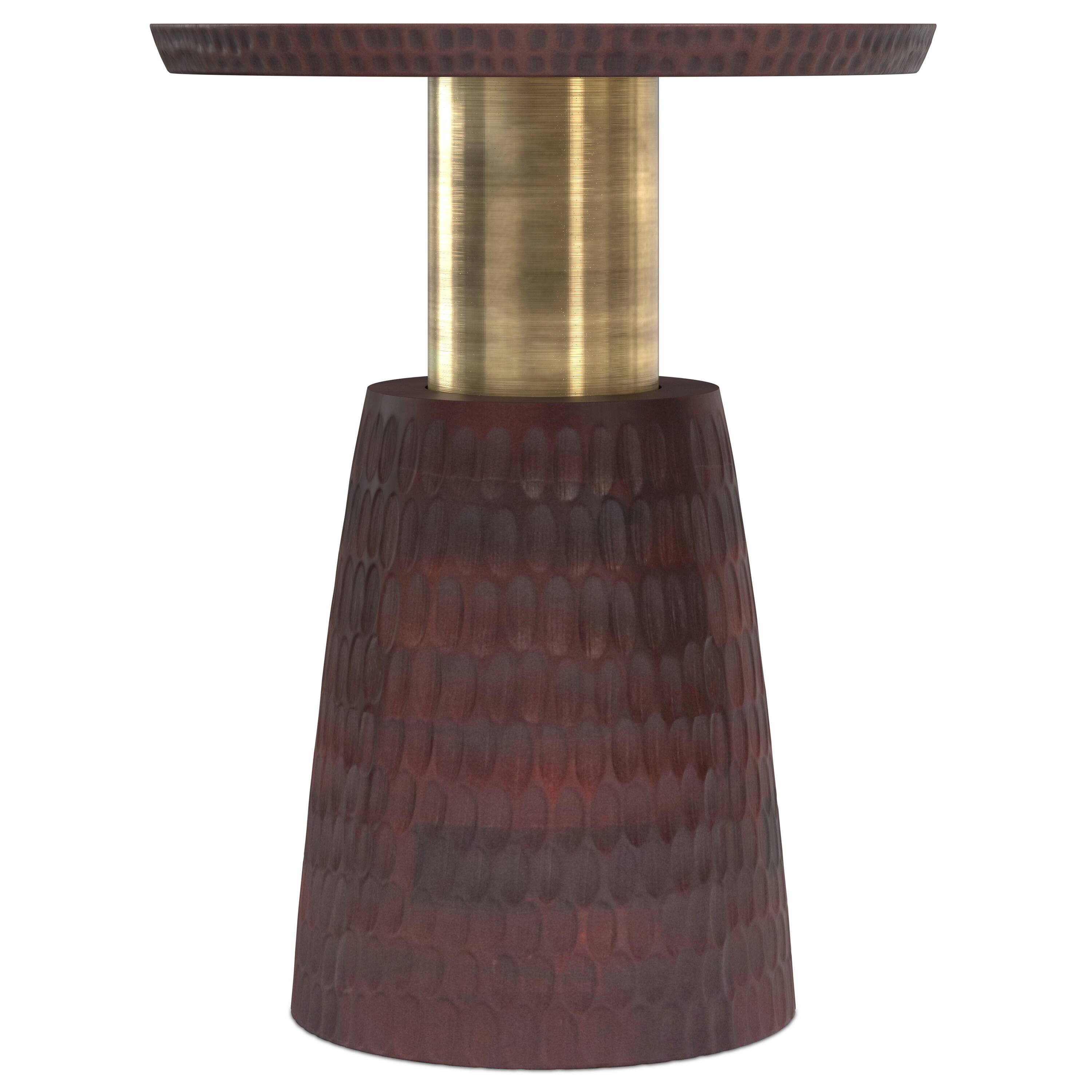 Left. Simpli Home - Breanna Side Table - Walnut Brown.