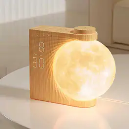 Luckbyte - Sunrise Alarm Clock for Heavy Sleepers with Night Lamp, Moon Light, 10 Light Effects and 30/60/90 Minute Timer