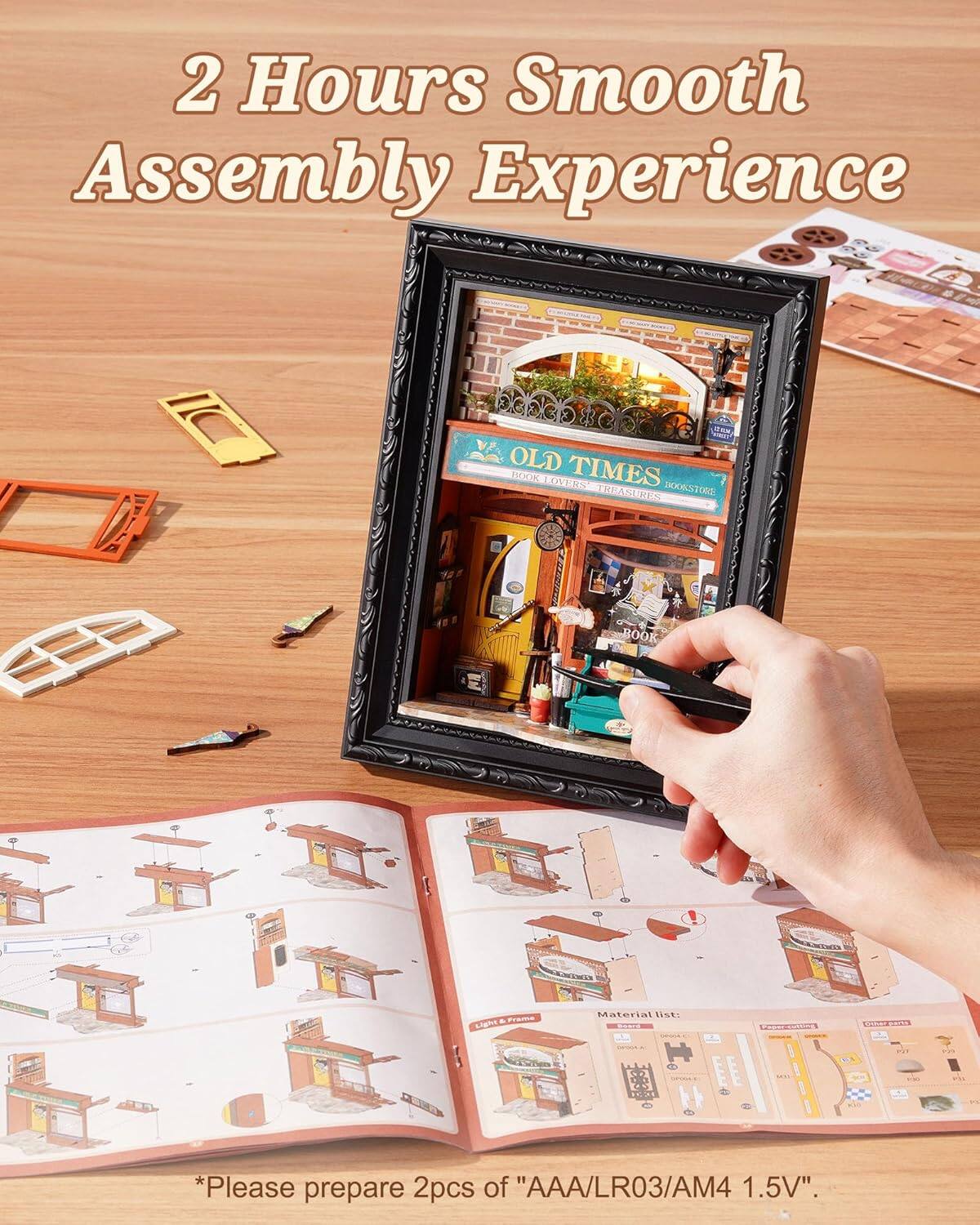 2 Hours Smooth Assembly Experience

OLD TIMES BOOK LOVERS IN A BEIK STORE

*Please prepare 2pcs of "AAA/LR03/AM4 1.5V".