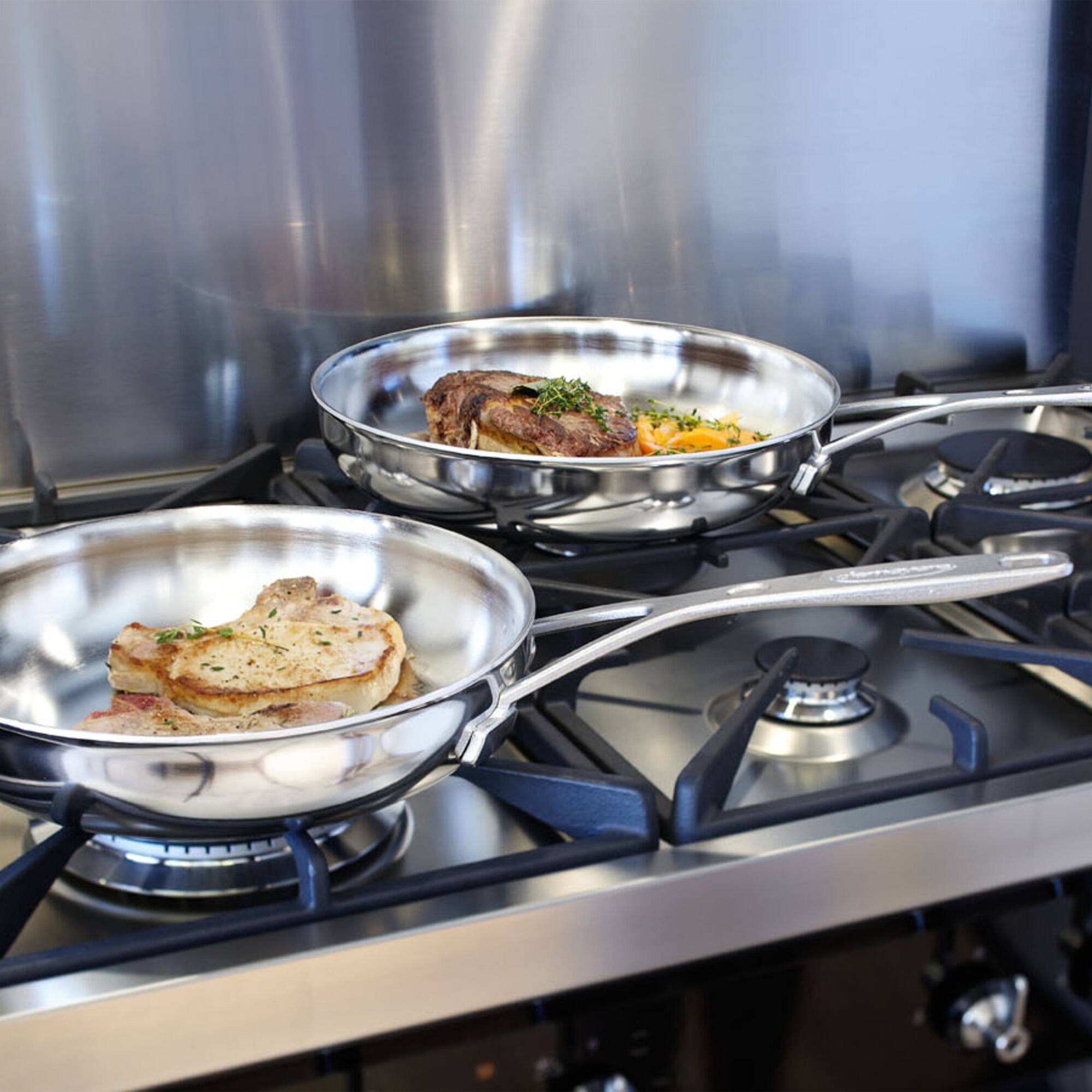 Alt View 8. Demeyere - Demeyere Industry 5-Ply 8-inch Stainless Steel Fry Pan - Stainless Steel.