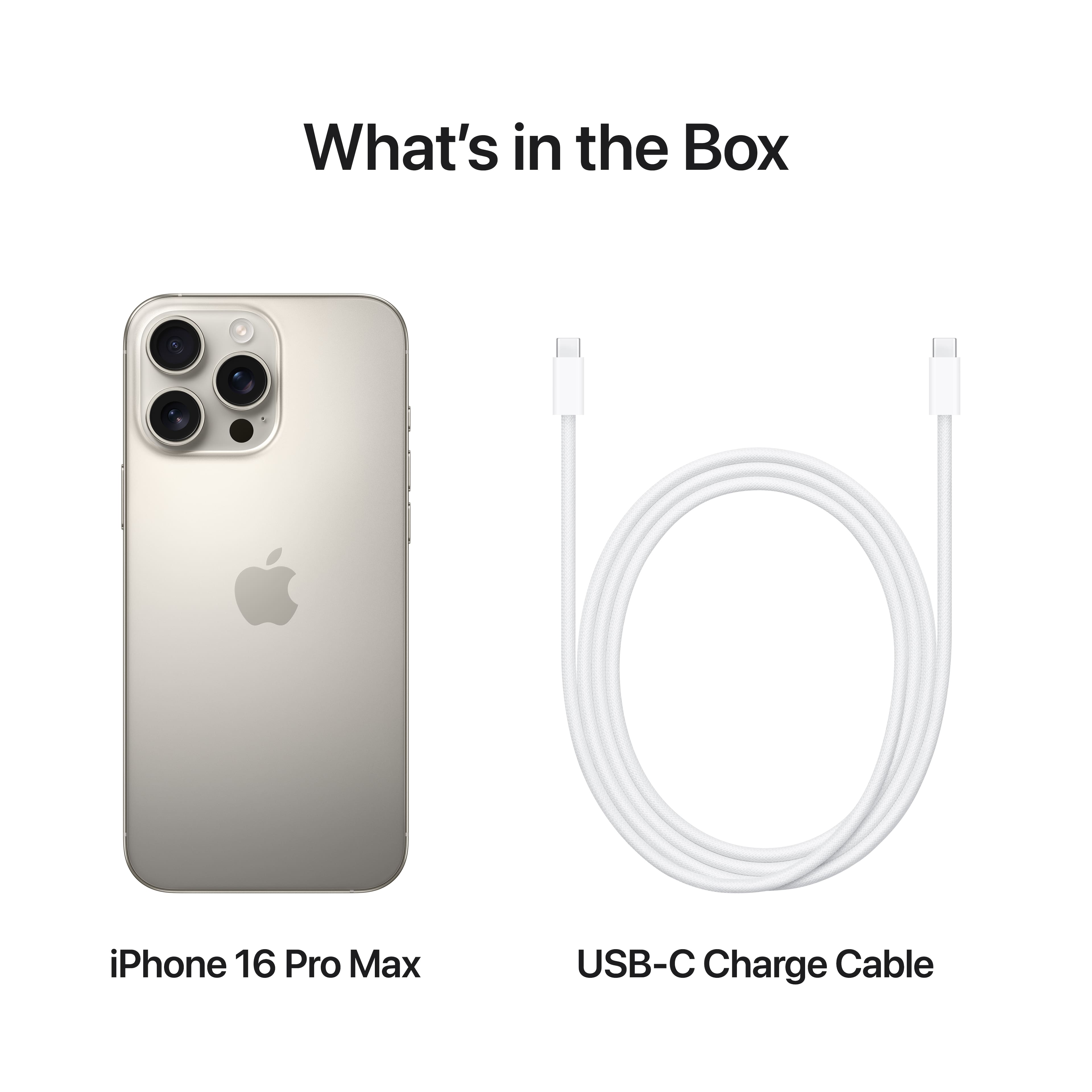What's in the Box: iPhone 16 Pro Max USB-C Charge Cable