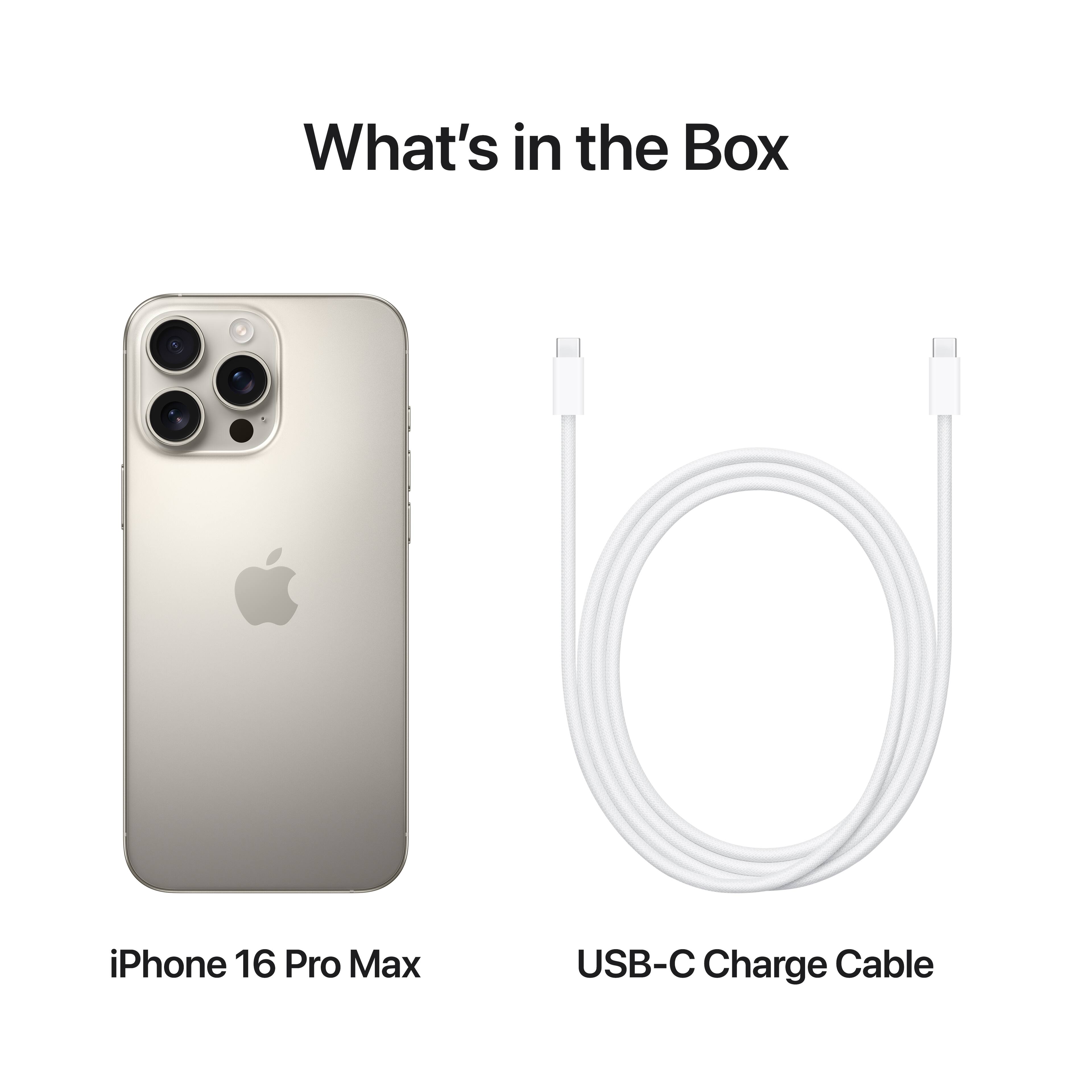 What's in the Box: iPhone 16 Pro Max USB-C Charge Cable