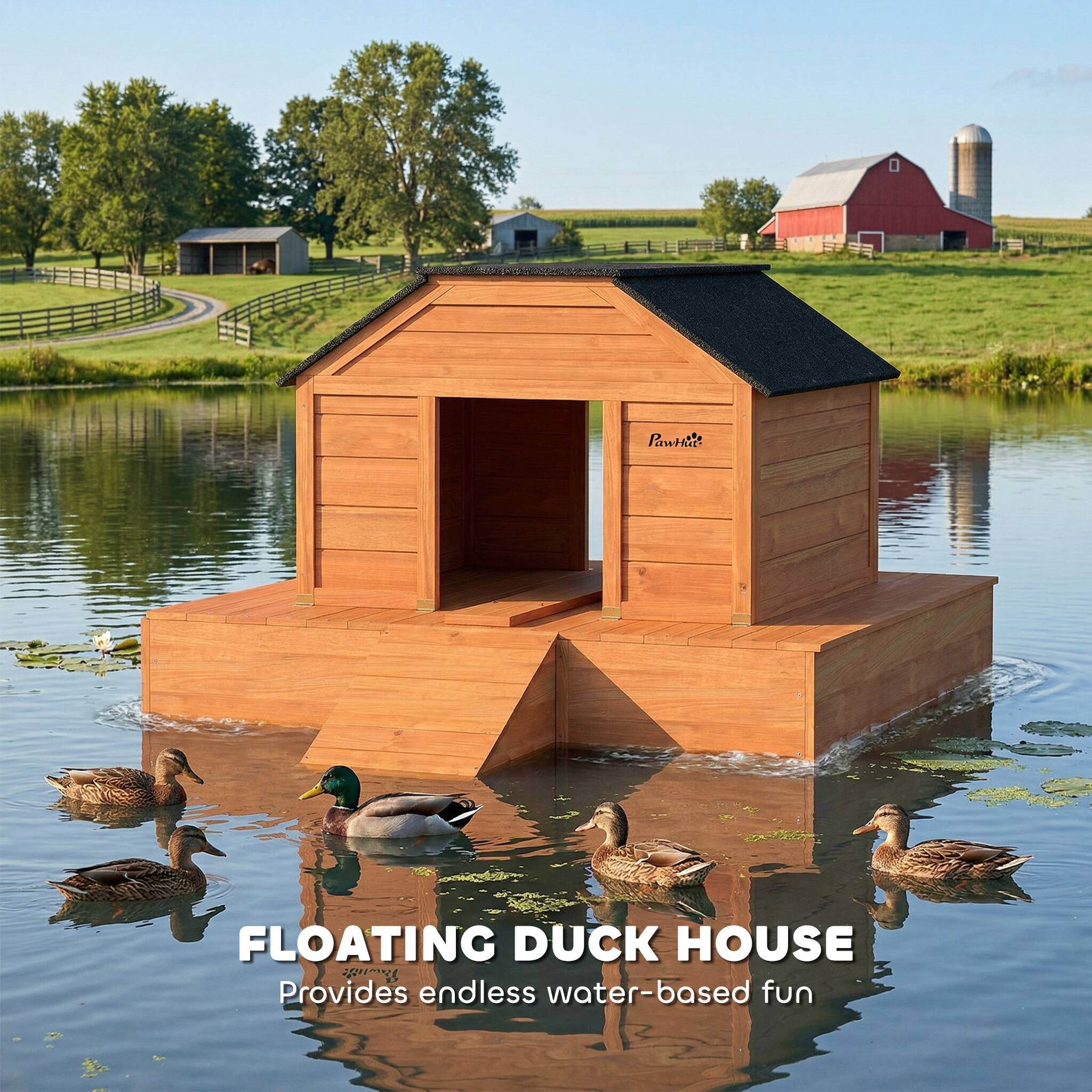 Pawhatt FLOATING DUCK HOUSE  
Provides endless water-based fun