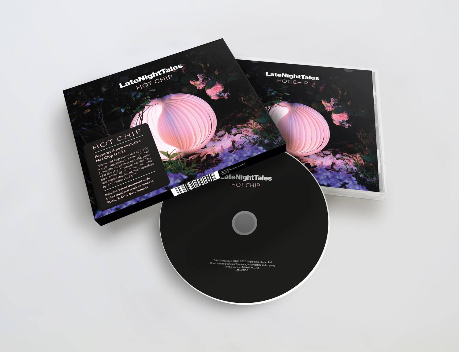 LateNightTales HOT CHIP

HOT CHIP

Features 4 new exclusive music tracks

Hot Chip together some of our favourite music from the past and present. We've put together a mix of our favourite music, which represents an old, soulful, and connected sound. We discovered some of our favourite music by chance and have included it in this compilation. The compilation includes the unlimited FLAC, WAV & MP3 formats.

LateNightTales HOT CHIP

The Compilation © & ℗ 2020 Night Time Stories Ltd. All rights reserved. Manufactured by and under license of the work published, MCPS and copying of this record is prohibited. MCPS: ALNCDD00