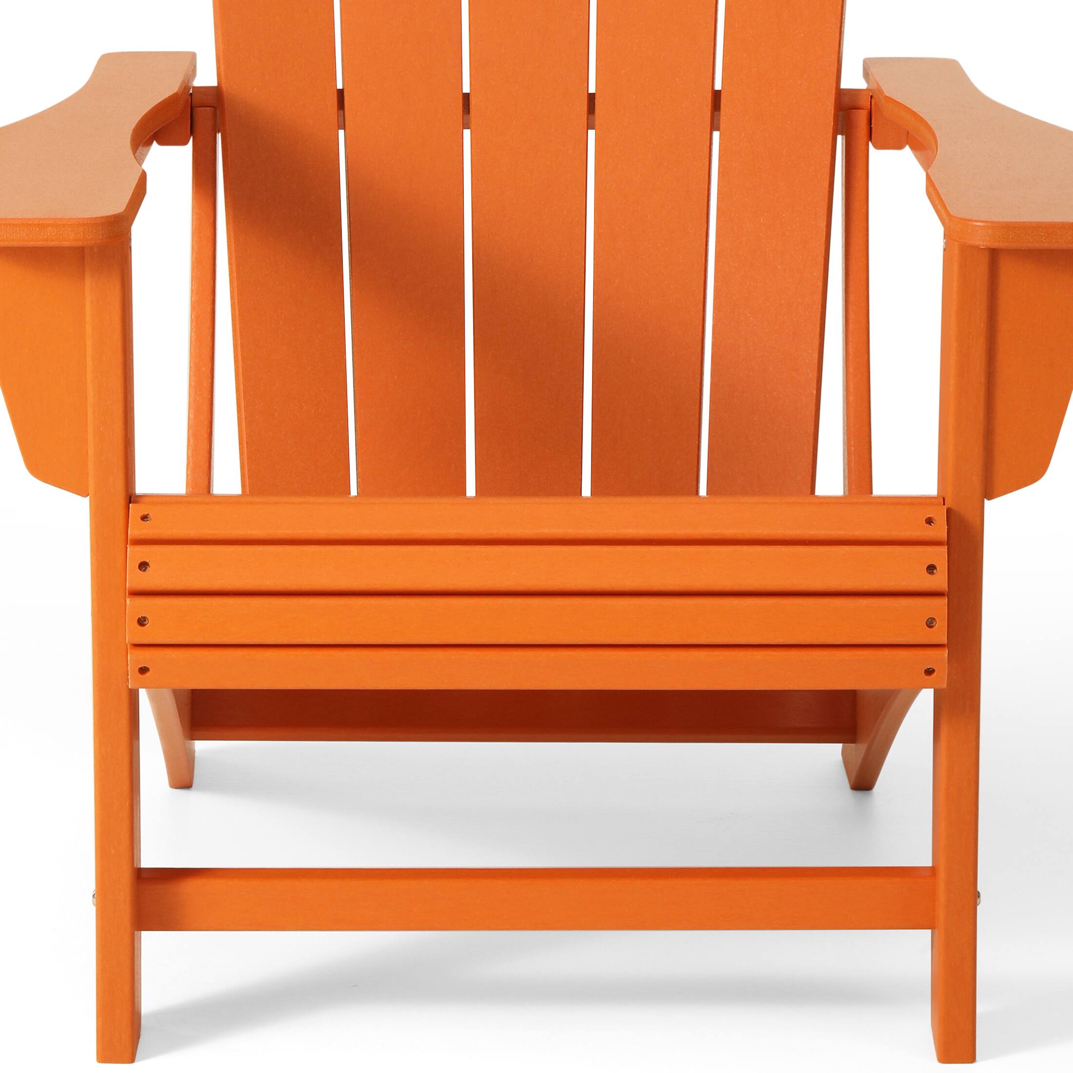 Alt View 3. WestinTrends - WestinTrends Highland Outdoor Patio HDPE Adirondack Chair With Cup Holder - Orange.