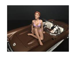 September Bikini Calendar Girl Figurine for 1/24 Scale Models by American Diorama - Multi