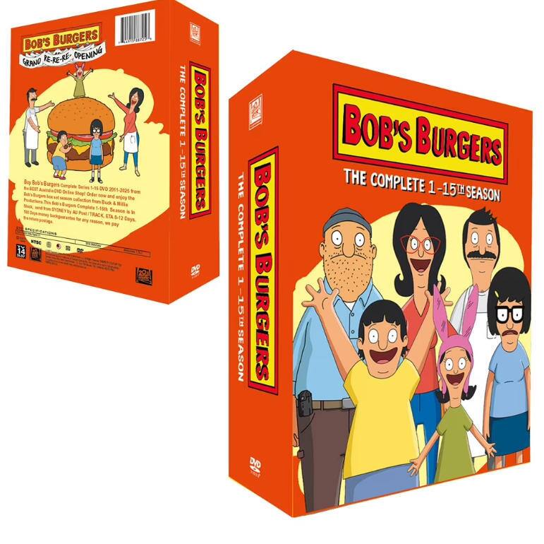 Angle. BOB’S BURGERS Complete Seasons 1-15 DVD Box Set.