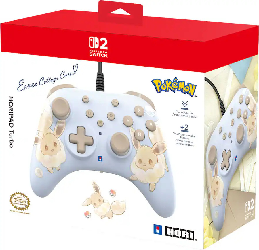 Hori HORIPAD Turbo (Eevee Cottage Core) Wired Controller for Nintendo ...