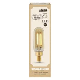 FEIT ELECTRIC - T8 E12 (Candelabra) LED Bulb Amber 40 Watt Equivalence 1 pk