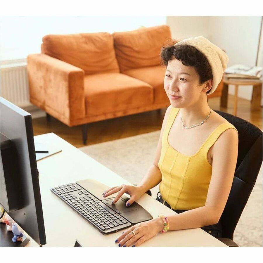 Alt View 1. Contour Design - Contour Balance Full-Size Keyboard Wireless US Layout - Wireless Connectivity - Bluetooth/RF - Full-size - 5.1 - 2.40 - Black.