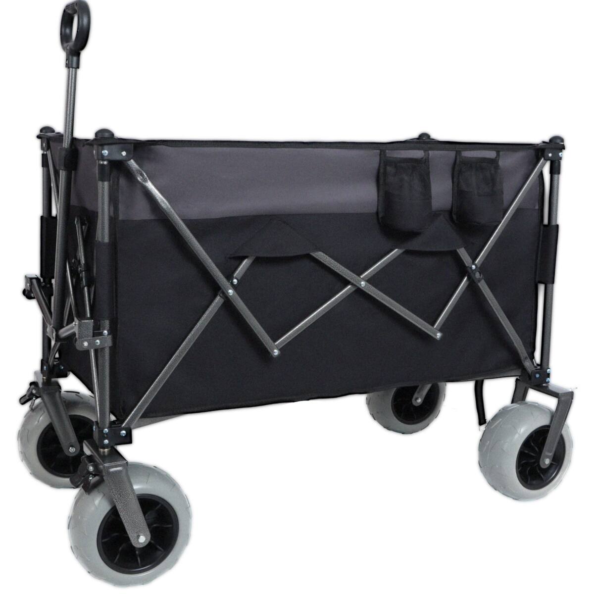 Alt View 6. Loheer - Loheer Heavy Duty Folding Wagon, All Terrain Balloon Wheels, 480 lb Capacity for Sand and Rough Terrain.