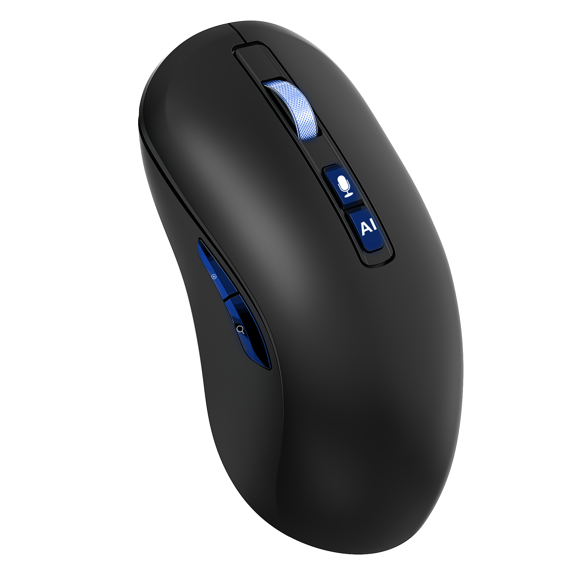 Left. Azpen - VoiceX Ai Mouse - Black.