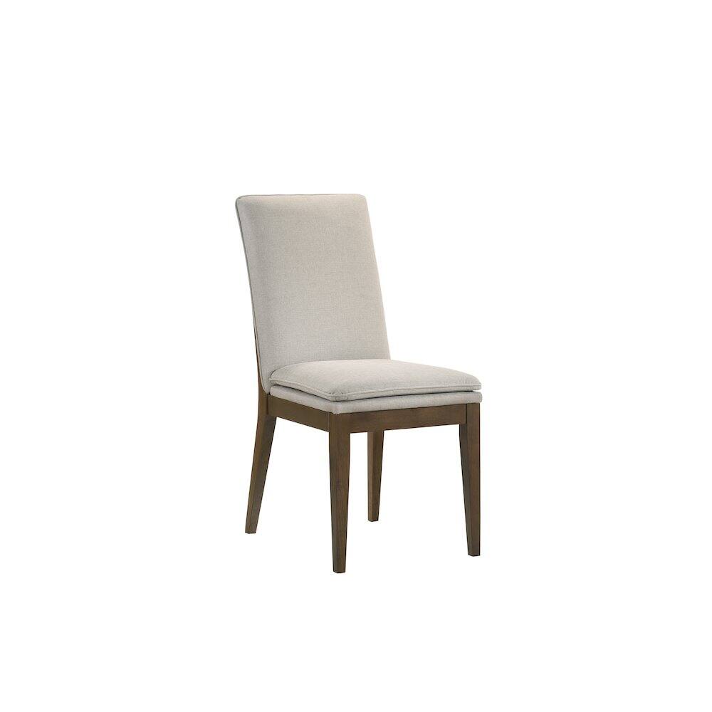 Alt View 1. New Classic Furniture - Maggie Dining Chair W/Natural Cushion-Walnut, Set of 2 - Brown.