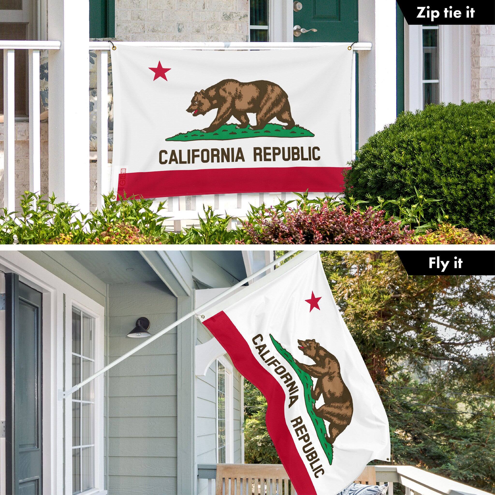 Zip tie it  
CALIFORNIA REPUBLIC  

Fly it  
CALIFORNIA REPUBLIC