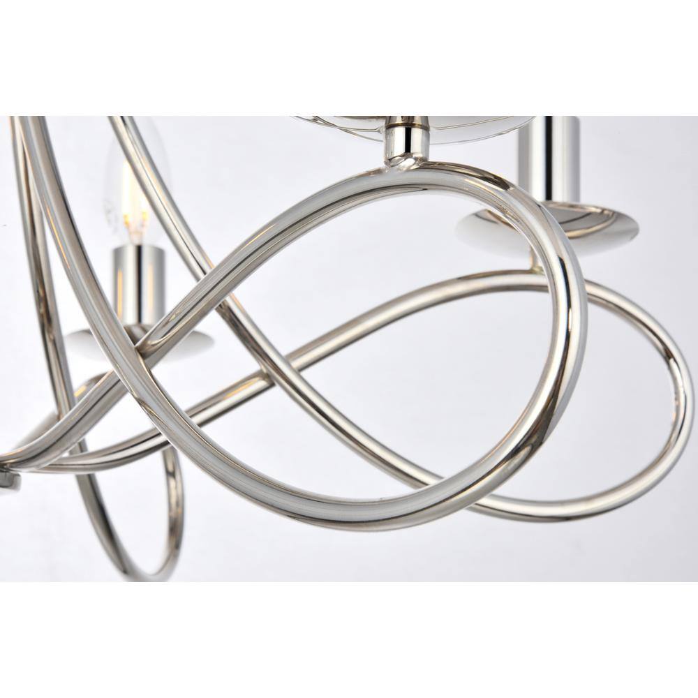 Alt View 3. Urban Classic - Lyndon 6 light polished Nickel Pendant - Polished Nickel.