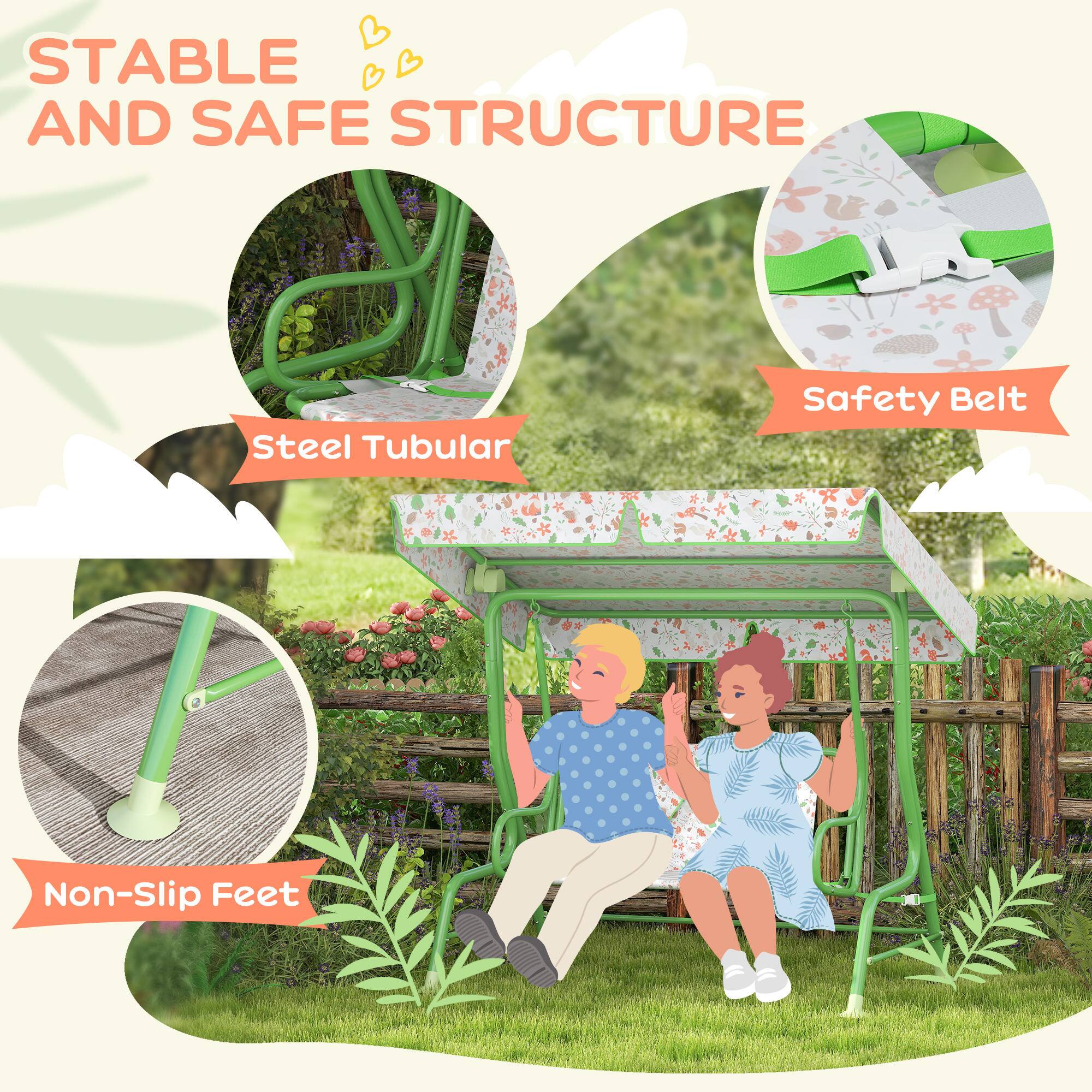 STABLE AND SAFE STRUCTURE

- Steel Tubular
- Safety Belt
- Non-Slip Feet