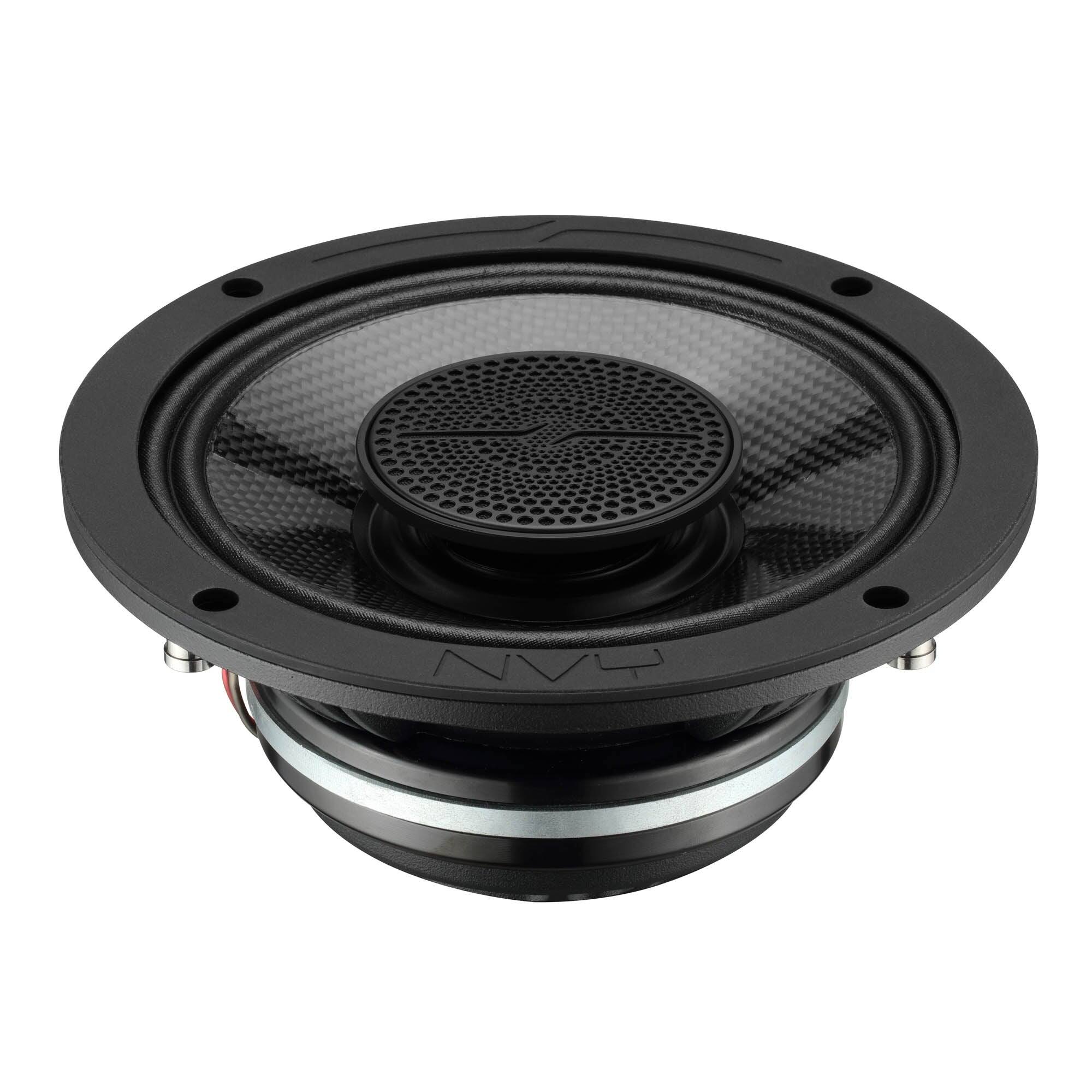 Alt View 2. DS18 Audio - 6.5" Slim Hybrid Coaxial Speaker With Carbon Fiber Cone and Compression Driver | 250W RMS 2-Ohm - Black.