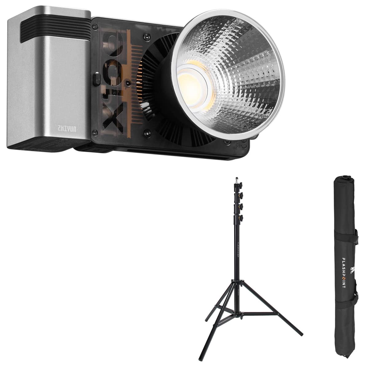Zhiyun - MOLUS X100 100W Bi-Color Pocket COB LED Light Combo Kit, Bundle with 9.5' Pro Air-Cushioned Light Stand price history on PriceWatchPro