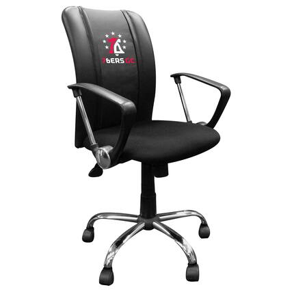Front. DreamSeat - Black 76ers GC Curve Task Chair - Black.