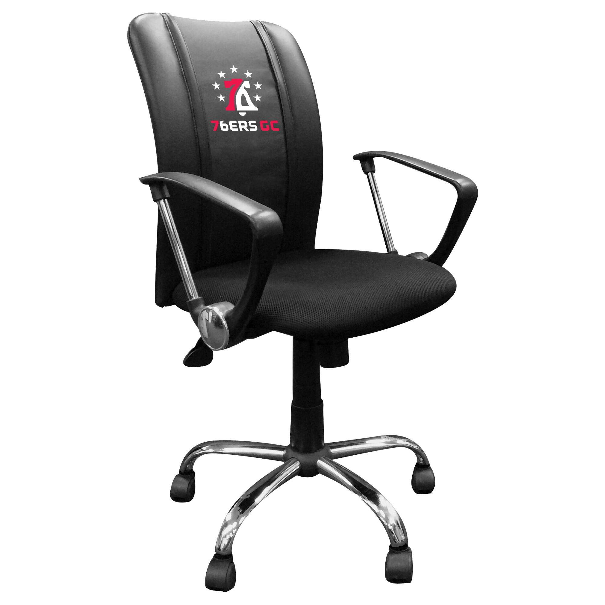 Front. DreamSeat - Black 76ers GC Curve Task Chair - Black.