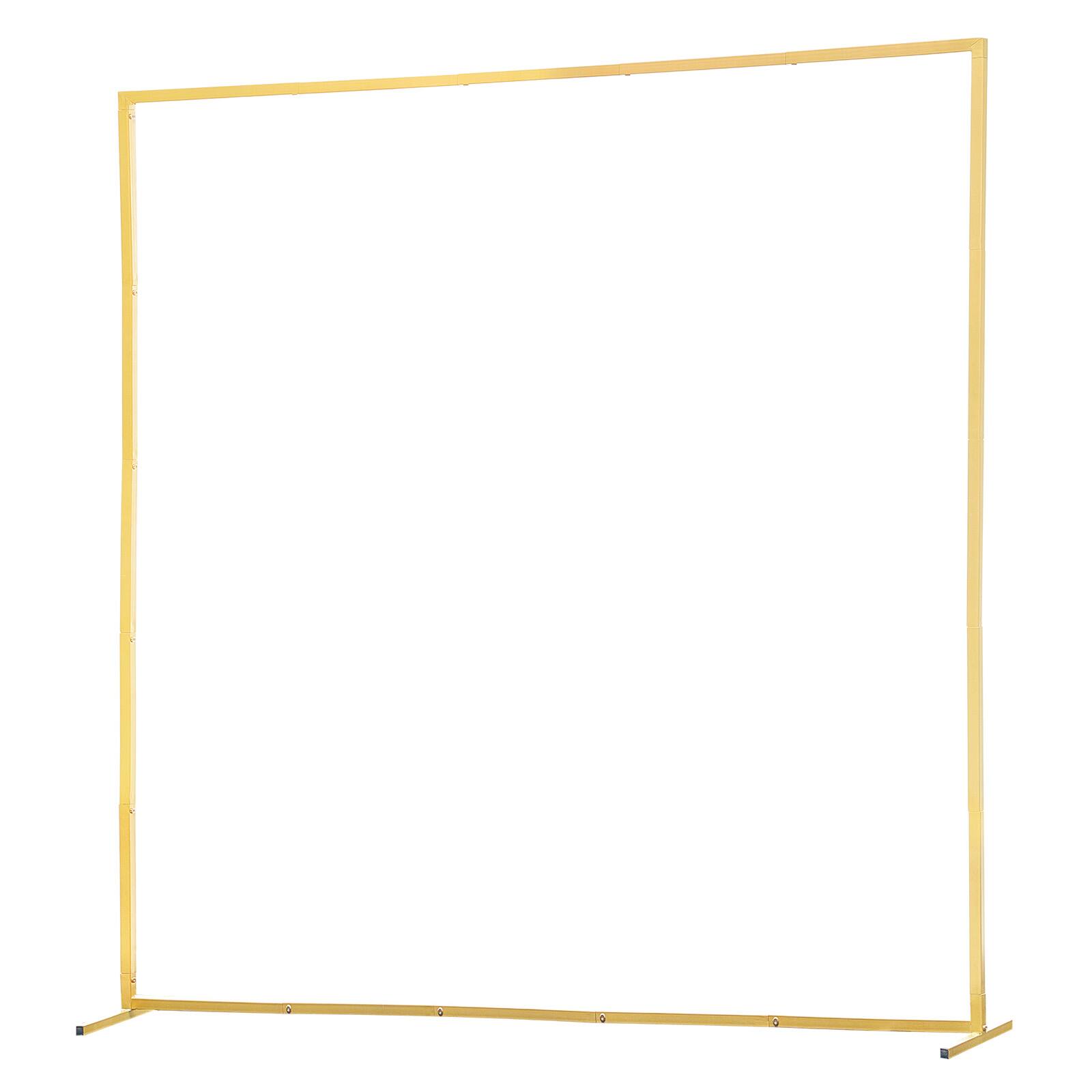 Alt View 5. VEVOR - Arch Backdrop Stand, 6.6 x 6.6 ft, Stable Structure, Easy Assembly, Square Gold Metal Arch Backdrop Stand for Wedding - Gold.