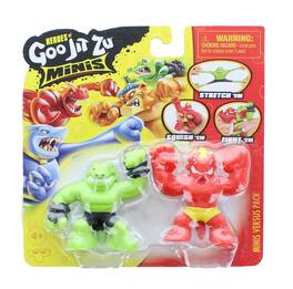 Moose Toys - Heroes of Goo Jit Zu Minis Versus Figure 2-Pack | Blazagon vs Rockjaw - Red
