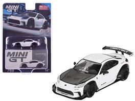Toyota GR86 "LB-Nation - Liberty Walk" Hood Limited Edition 1/64 Diecast Model Car by Mini GT - White with Carbon