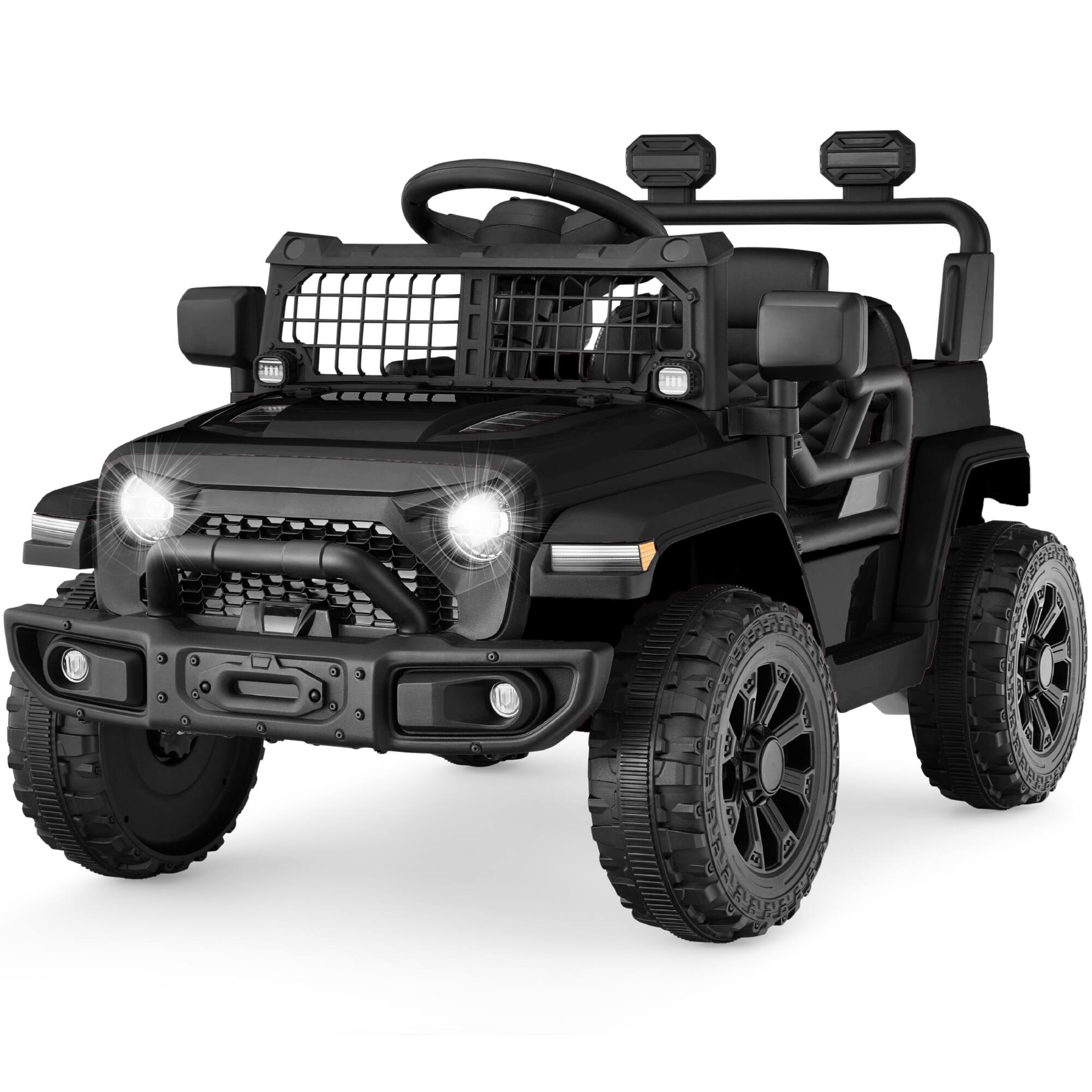 Front. Best Choice Products - Best Choice Products 12V Kids Ride On Truck w/ Remote Control, Electric Car for Toddlers 3-5, Safety Harness - Jet Black - Jet Black.
