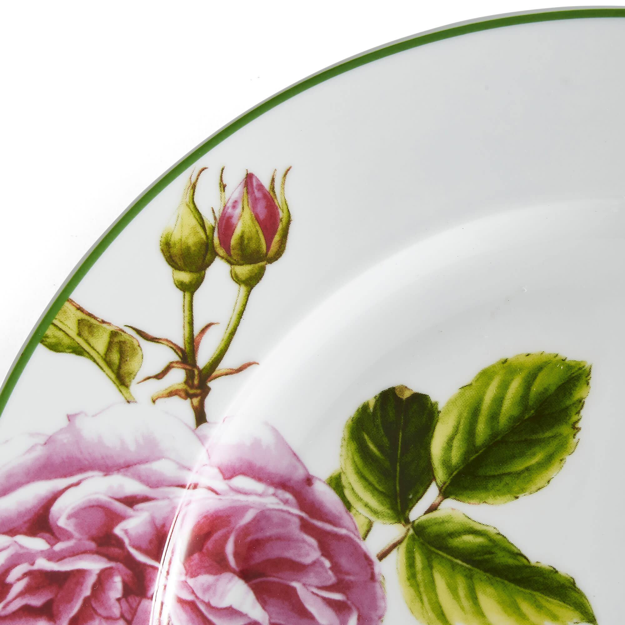 Back. Portmeirion - Portmeirion Home 16-Piece Dinnerware Set - Roses - Multicolored.