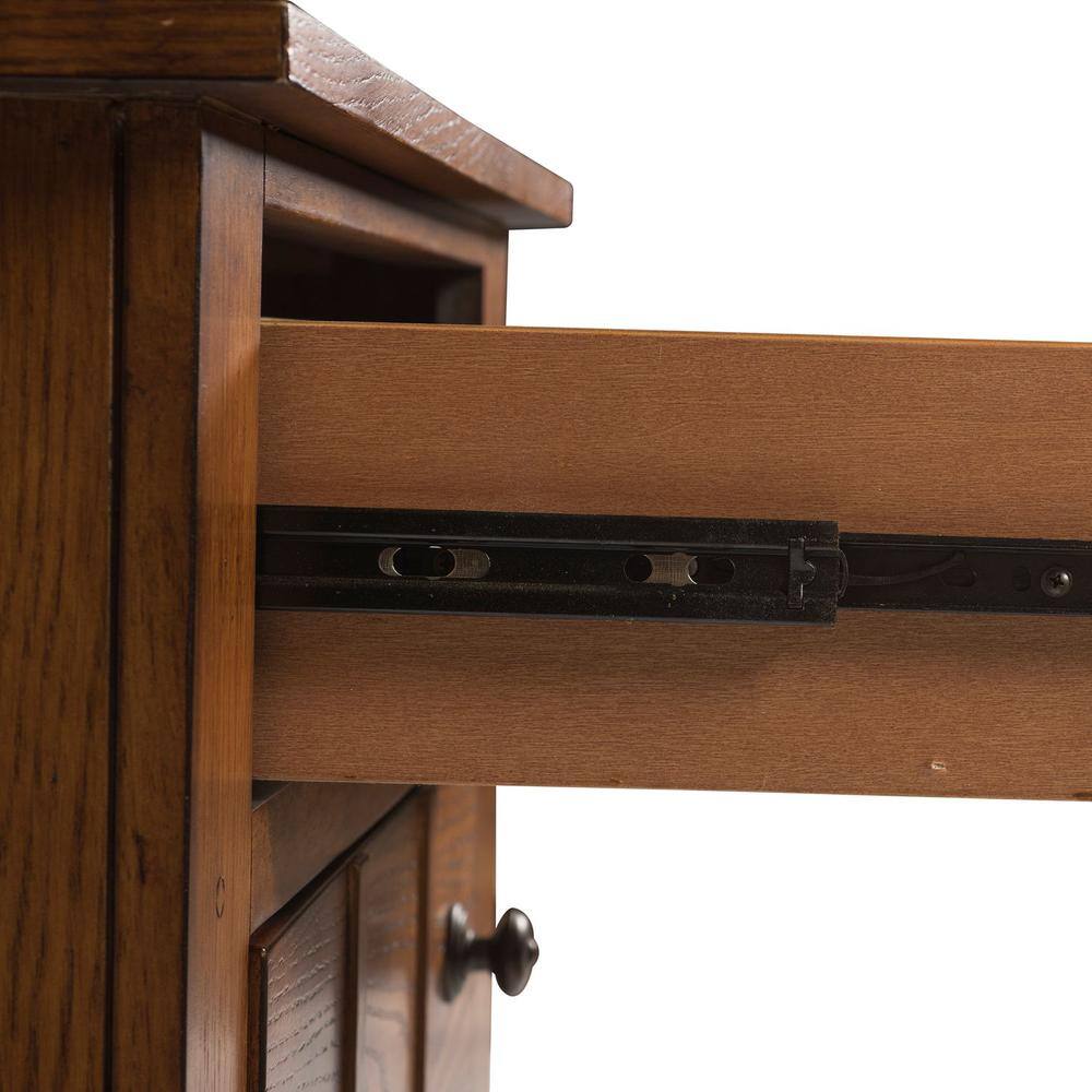 Alt View 2. Liberty Furniture Industries - Grandpas Cabin Night Stand in Aged Oak - Brown.