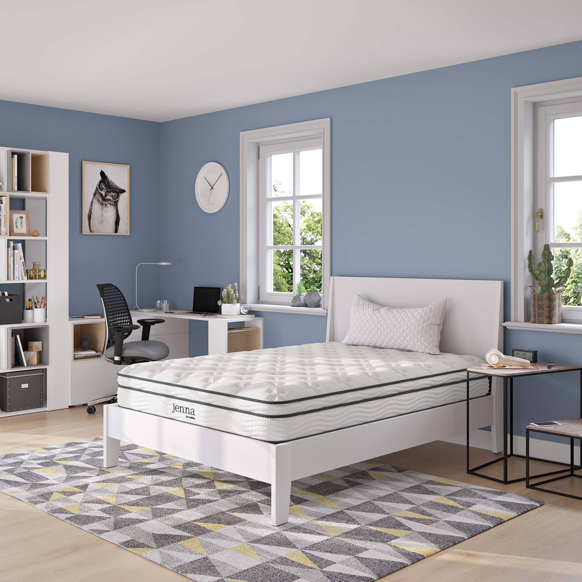 Alt View 6. Modway - Jenna 8" Innerspring and Foam Full Mattress by Modway - White.