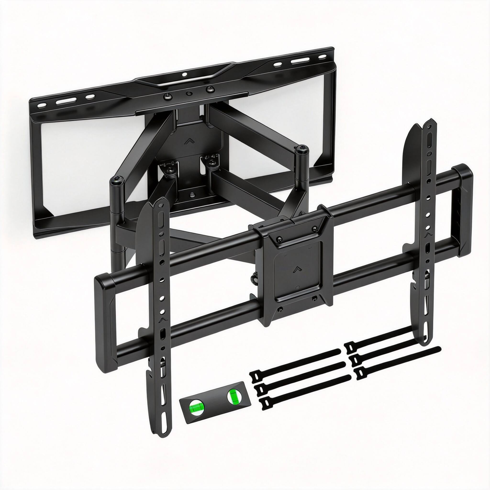 Front. OMOMMD - Full Motion TV Wall Mount 37-90" Tilt Swivel 165lbs 600x400mm 16" Stud - 37-90" Full Motion TV Wall Mount.