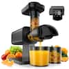 Front. Teendow - Cold Press Juicer, 200W 2-Speed Juicer Machine, Electric Juicer with Touch Screen, High Yield, Easy to Clean - Charcoal.
