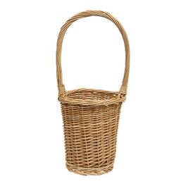 BreeBe - Willow Flower Basket w/Handle - Natural
