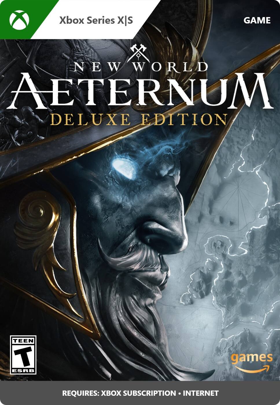 Xbox Series X|S GAME NEW WORLD AETERNUM DELUXE EDITION TEEN T ESRB games REQUIRES: XBOX SUBSCRIPTION INTERNET - T (Teen 13+)