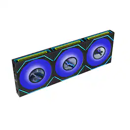 Lian Li - UNI FAN SL Infinity LCD Flex 120mm Reverse Blade ARGB Fan, 3 Pack, Controller Not Included (12RSLIND1F3B) - Black