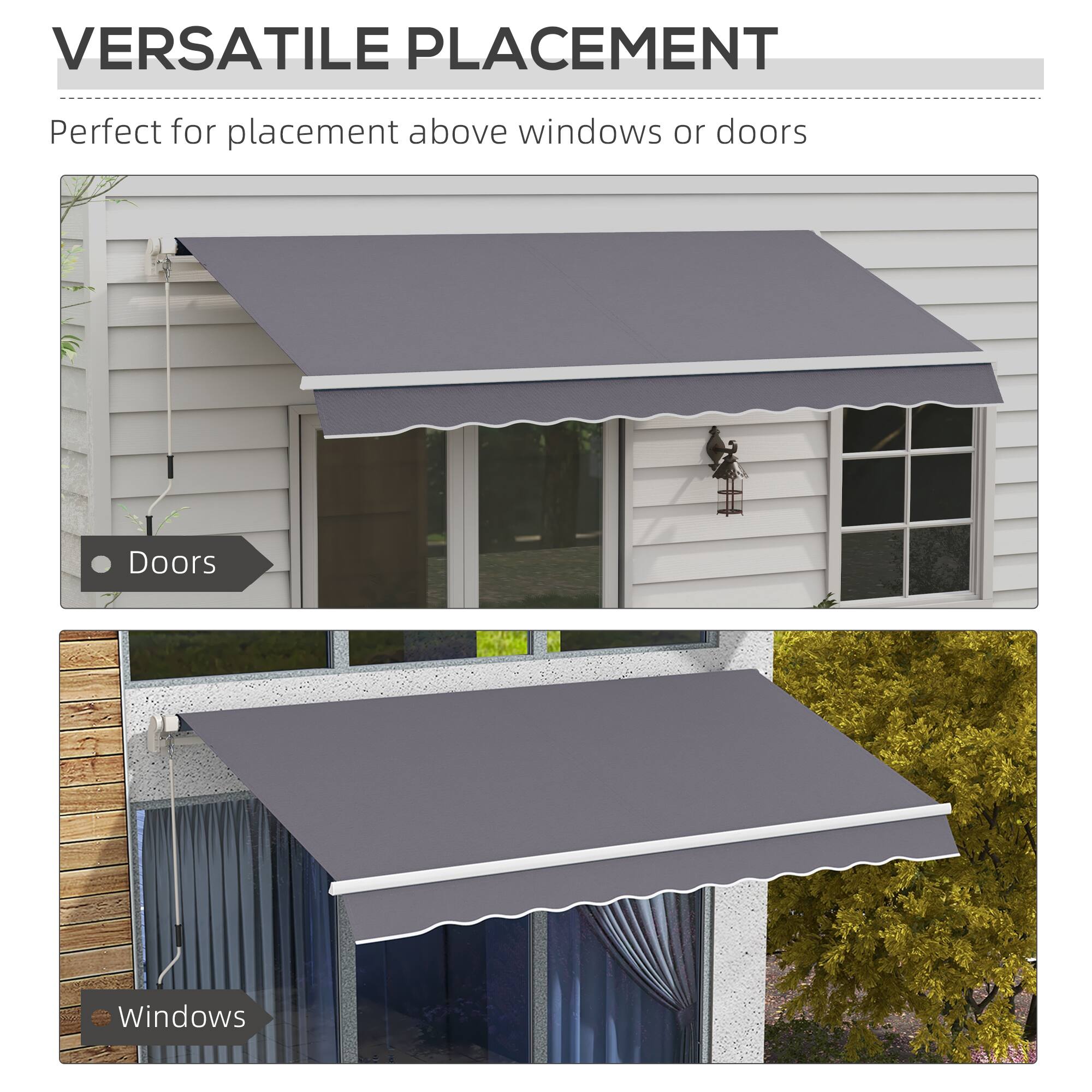 VERSATILE PLACEMENT
Perfect for placement above windows or doors
Doors
Windows