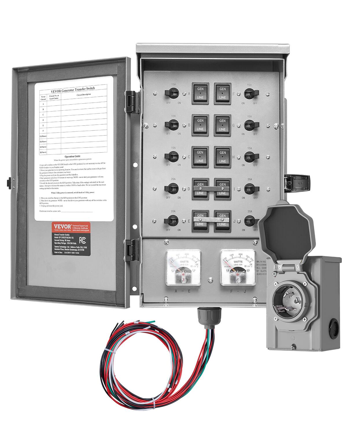 Transfer Switch VEVOR Generator Secription Creat SM  
TM  
ON  
GEN LINE  
GEN UNE  
:  
ON  
15t. or  
-  
C I I LITAL  
ISA 90 OFF 06  
:  
GEN LINE  
GEN LINE  
E  
ao  
SA 100  
The  
Opecation Golde grance, power your DV) - Instin Hard  
get let  
SA OFF on  
GEN UNE  
GEN UNE  
H  
ON  
15A ST  
it's - SORIE withings FOX HAVE day yourl's -  wind AmeriCa posted  
- So -  
20A OFF ON  
I  
GEN a LINE  
GEN $ UNE  
I  
204 ON 37  
of  
ESellower  
VEVOR Calories Scoot nt E-thararty Ortifical W ni twor Solo Total: 2020 " Coment hipp Inc  agelet 2018 at See lrinding DE Sales TU kniste Pax Ende  = am Cten A W  
201 OFF ON  
: app  
GEN LINE  
GEN LINE  
204 ON OFF kjpo  
NAITS USID-DOR