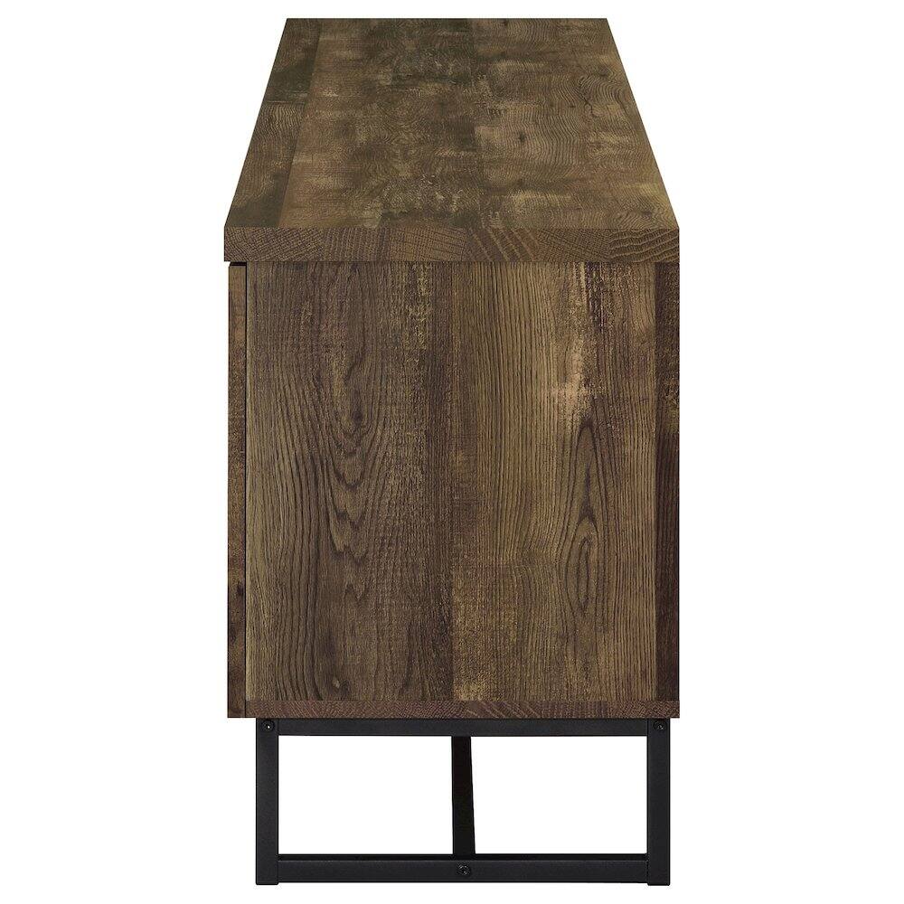 Alt View 5. Coaster Co. of America - Myles 2-door Engineered Wood 60" TV Stand Rustic Oak - Brown.