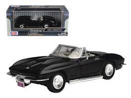 1967 Chevrolet Corvette Convertible 1/24 Diecast Model Car by Motormax - Black