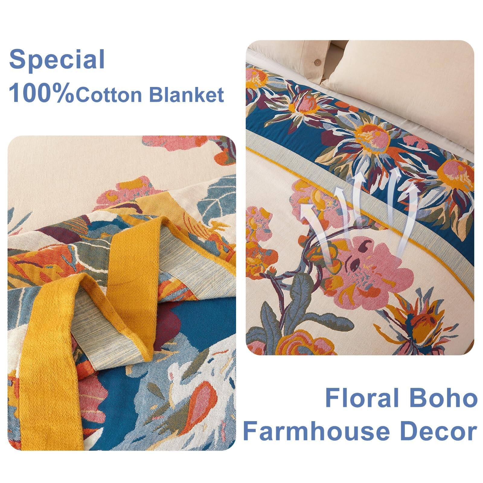 Special  
100% Cotton Blanket  

Floral Boho Farmhouse Decor