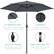- **UV PROTECTION**
Fabric shade made from quality polyester to diffuse sunlight
- **DURABLE**
Powder-coated steel withstands wear over time
- **BUILT-IN CRANK**
Pulley-assisted crank opens and closes the umbrella
- **PUSH-BUTTON TILT**
Freely adjust the angle with a locking tilt joint
