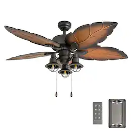Prominence Home - Ocean Crest 52" Tropical Indoor or Outdoor ceiling Fan - Bronze