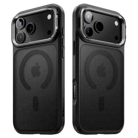 Angle. SUPCASE - Unicorn Beetle MAG Slim Clear MagSafe Camera Control Button Case for iPhone 17 Pro Max - Black.