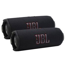 2x JBL Flip 7 Portable Waterproof Bluetooth Speaker - Black