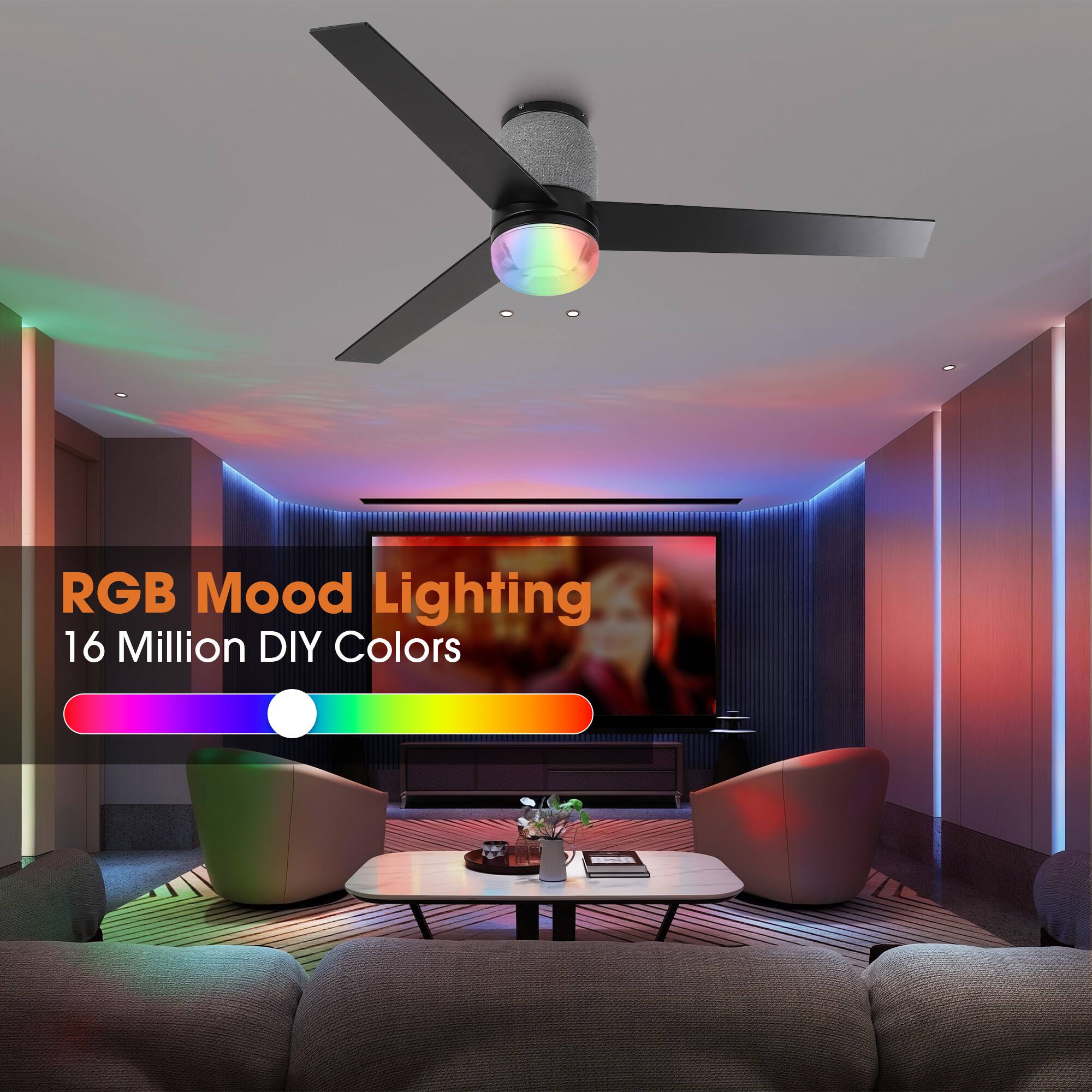 RGB Mood Lighting  
16 Million DIY Colors