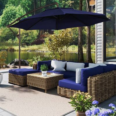 Mondawe 11ft Offset Patio Umbrella with Easy Tilt & Crank 360Rotate Navy Blue MOOD01HT1V1N - Best Buy Mondawe 11ft Offset Patio Umbrella with Easy Tilt & Crank 360Rotate Navy Blue MOOD01HT1V1N - Best Buy