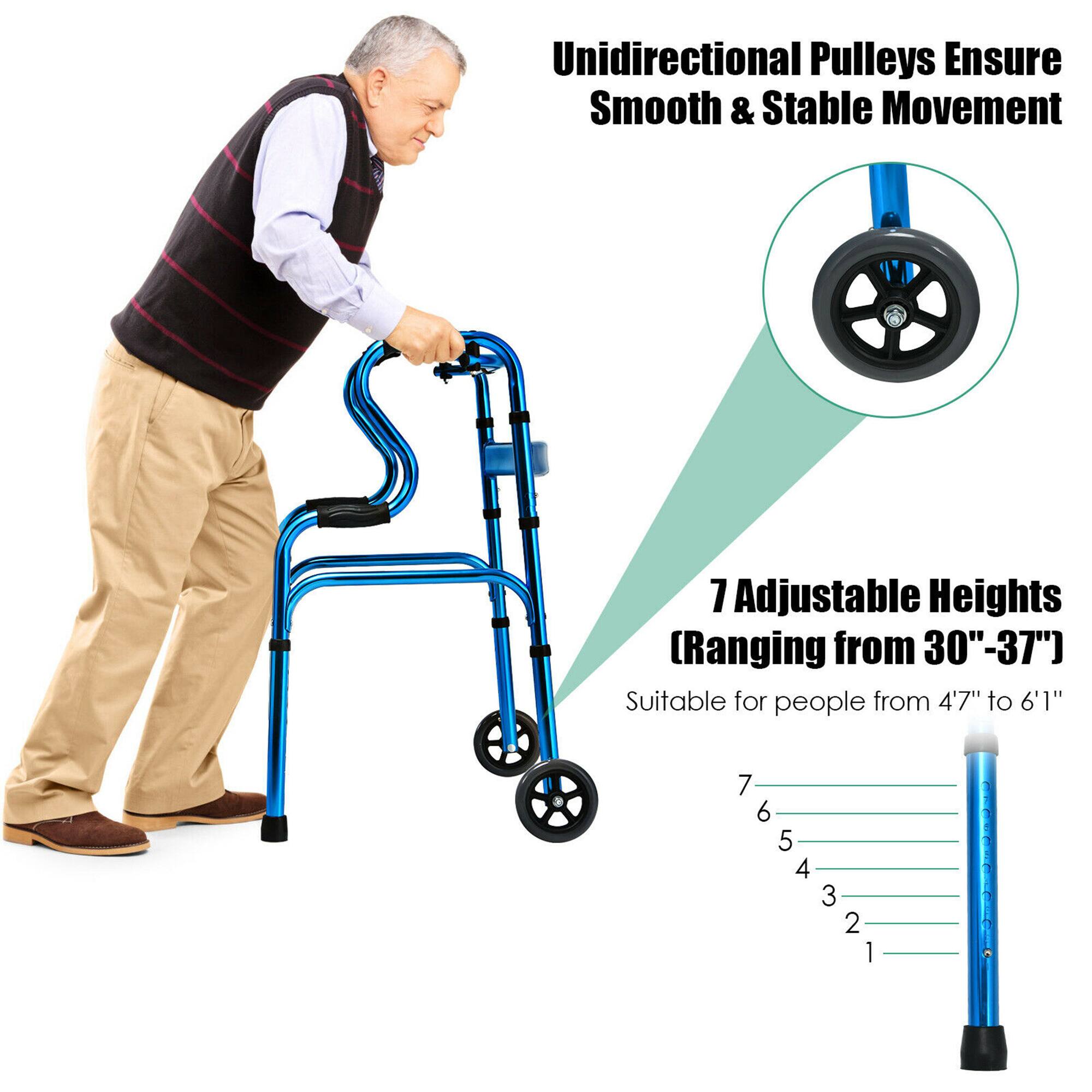 Unidirectional Pulleys Ensure Smooth & Stable Movement

7 Adjustable Heights (Ranging from 30"-37")

Suitable for people from 4'7" to 6'1"