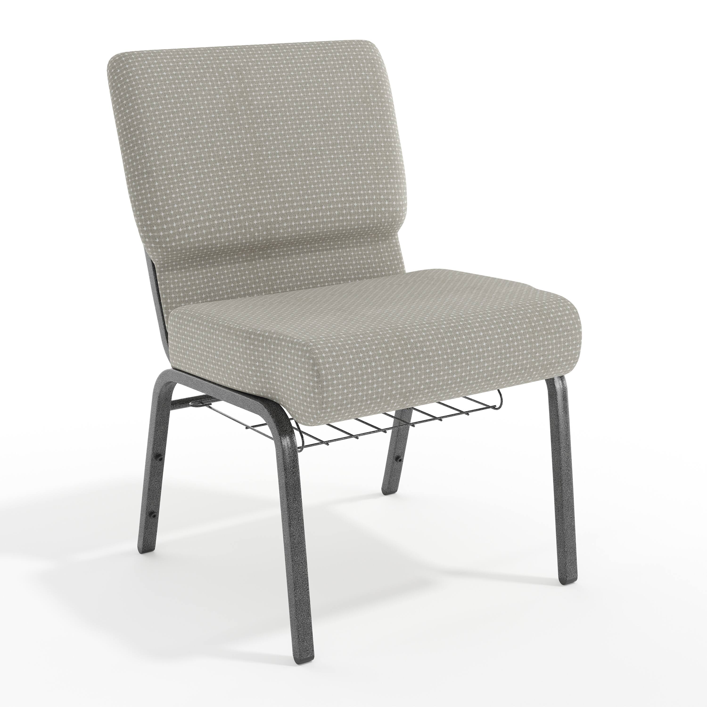 Gray Dot Fabric/Silver Vein Frame