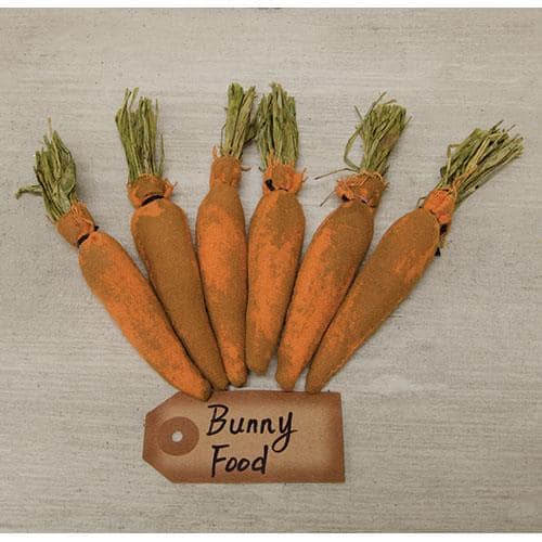 BreeBe - 6/Set Bunny Food Carrots - Orange